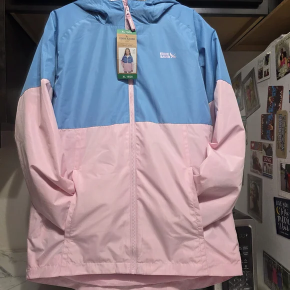 Eddie Bauer Kids Two-Tone 3 In 1Blue and Pink Jacket YOUTH girls 18/20